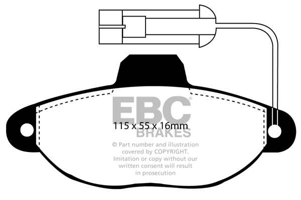 EBC Ultimax Brake Pads - Front for Fiat Punto