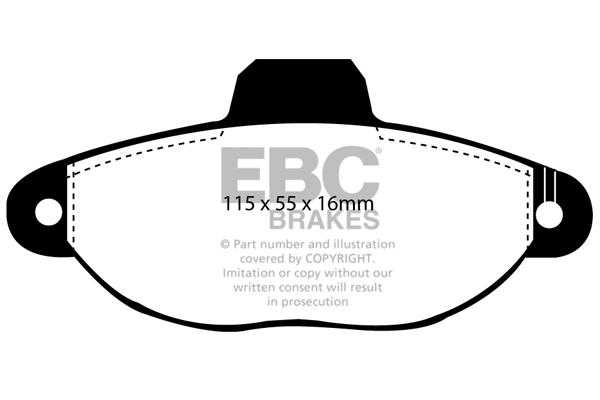 EBC Ultimax Brake Pads - Front for Fiat 500