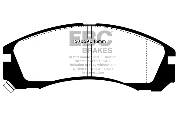 EBC Ultimax Brake Pads - Front for Citroen C-Crosser
