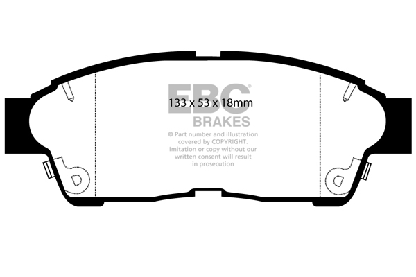 EBC Ultimax Brake Pads - Front for Toyota Celica