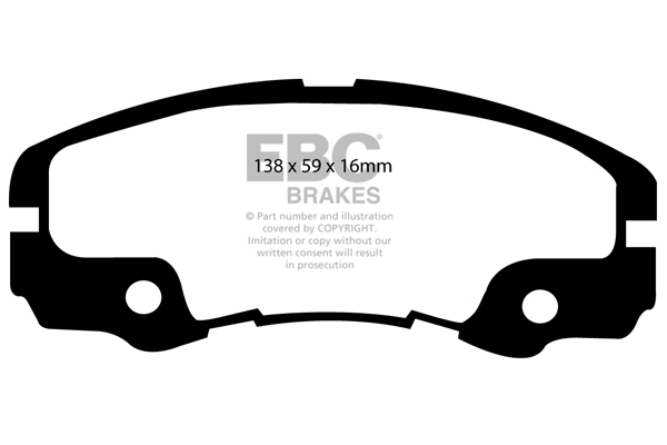 EBC Ultimax Brake Pads - Front for Vauxhall Frontera