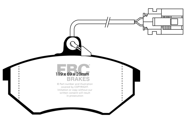 EBC Ultimax Brake Pads - Front for VW Vento
