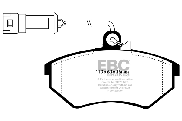 EBC Ultimax Brake Pads - Front for VW Golf Mk 2 (1G)