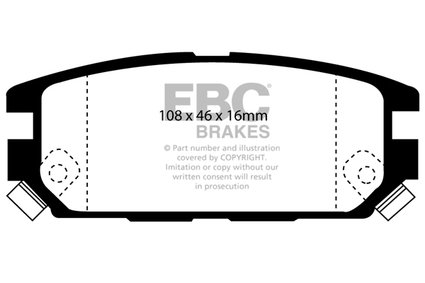 EBC Ultimax Brake Pads - Rear for Mitsubishi 3000GT