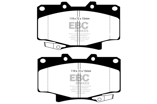EBC Ultimax Brake Pads - Front for Toyota Land Cruiser