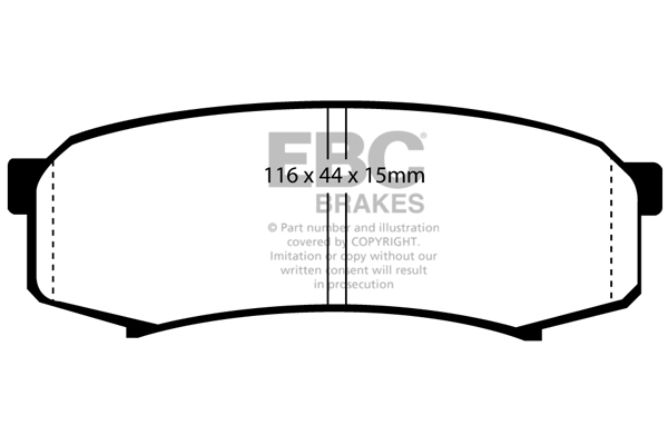 EBC Ultimax Brake Pads - Rear for Toyota Land Cruiser