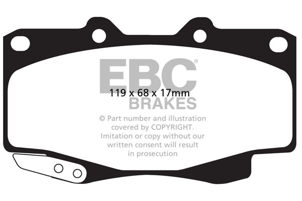 EBC Ultimax Brake Pads - Front for Toyota Hilux