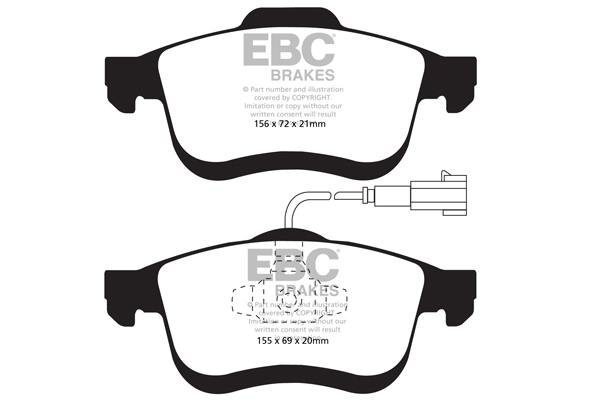 EBC Ultimax Brake Pads - Front for Lancia Delta