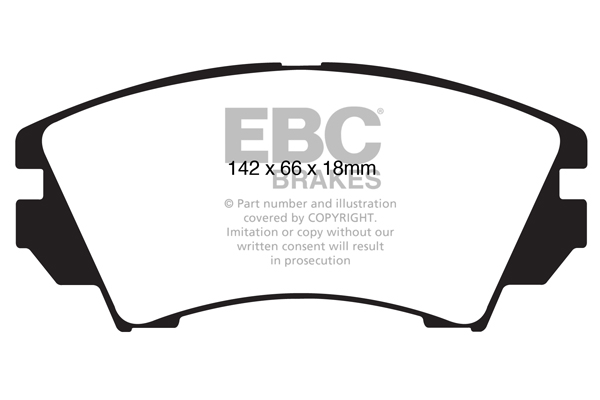 EBC Ultimax Brake Pads - Front for Vauxhall Zafira