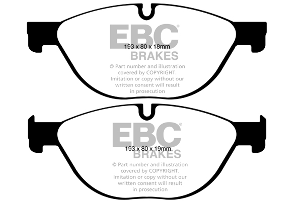 EBC Ultimax Brake Pads - Front for BMW 7 Series (F01/F02/F03/F04)