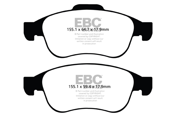 EBC Ultimax Brake Pads - Front for Renault Megane III