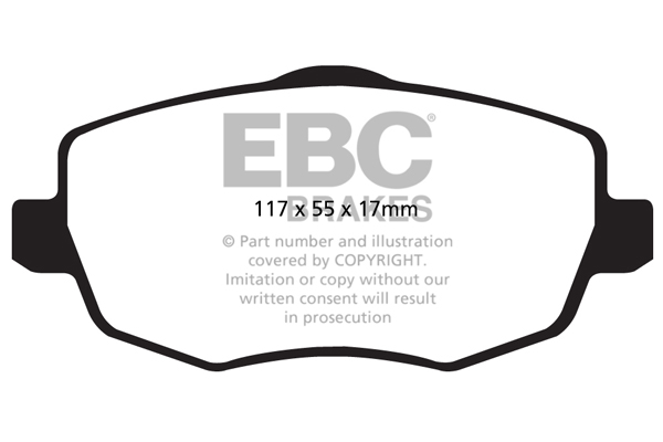 EBC Ultimax Brake Pads - Front for Lancia Ypsilon