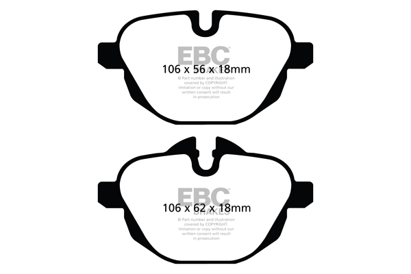 EBC Ultimax Brake Pads - Rear for BMW X3 (F25)