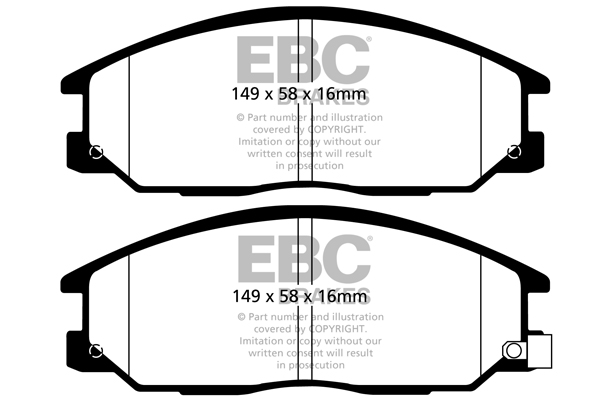EBC Ultimax Brake Pads - Front for SsangYong Rexton