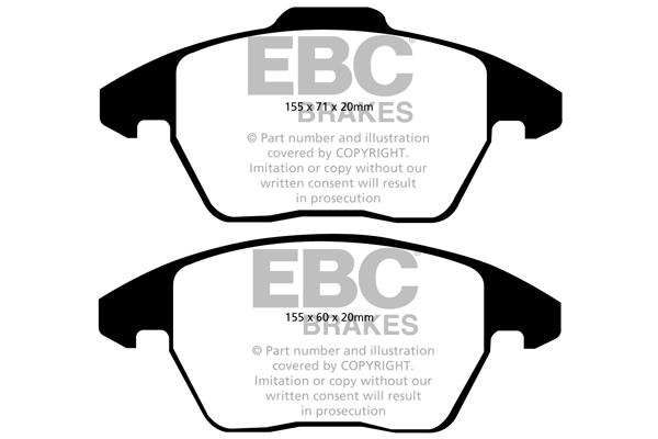 EBC Ultimax Brake Pads - Front for Citroen C4