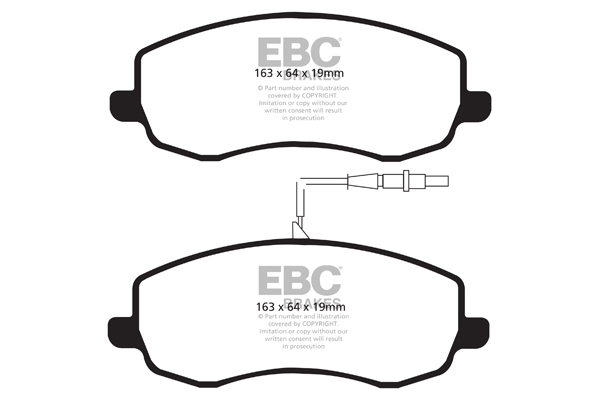 EBC Ultimax Brake Pads - Front for Peugeot 807