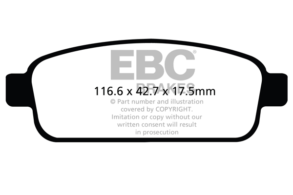 EBC Ultimax Brake Pads - Rear for Chevrolet Cruze