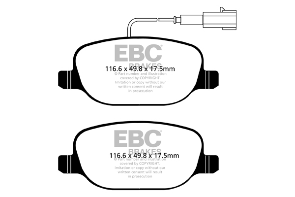 EBC Ultimax Brake Pads - Rear for Alfa Romeo Giulietta