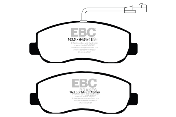 EBC Ultimax Brake Pads - Front for Vauxhall Movano