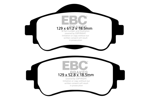 EBC Ultimax Brake Pads - Front for Citroen C4