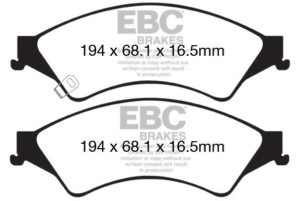 EBC Ultimax Brake Pads - Front for Ford Ranger