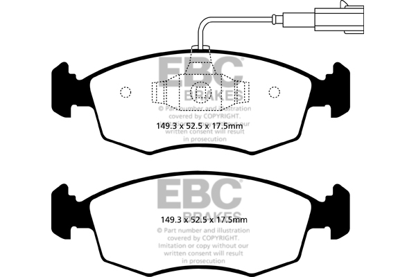 EBC Ultimax Brake Pads - Front for Fiat 500