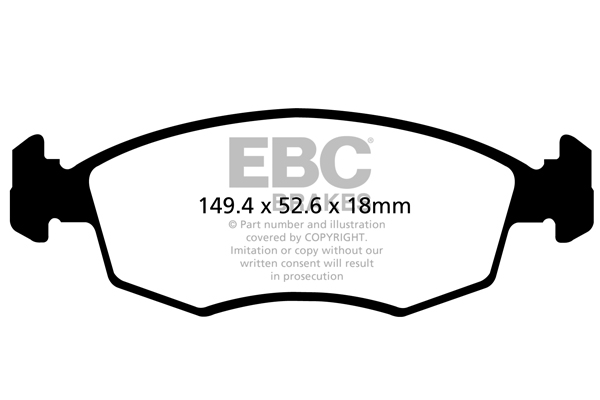 EBC Ultimax Brake Pads - Front for Lancia Ypsilon