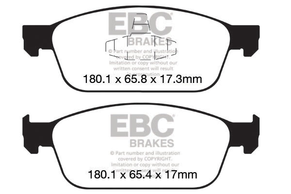 EBC Ultimax Brake Pads - Front for Ford Focus Mk 3