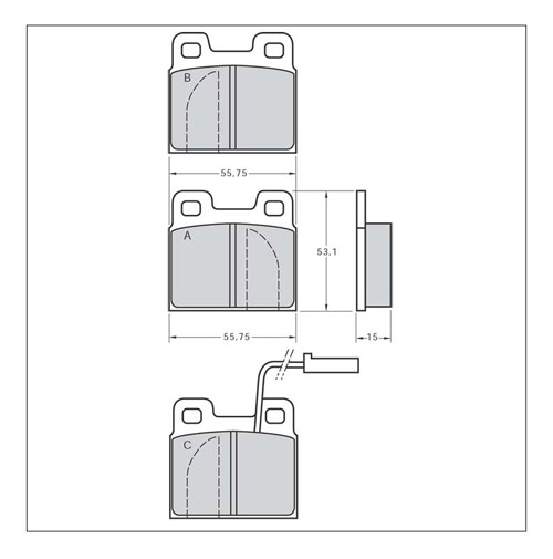 Tarox Strada Brake Pads - Rear for Alfa Romeo 75