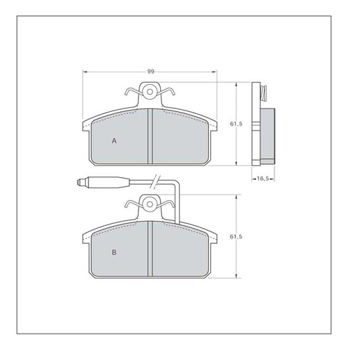Tarox Strada Brake Pads - Front for Seat Ibiza Mk 1 (021A)