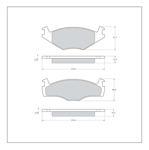 Tarox Corsa Brake Pads - Front for VW Golf Mk 1 (17)