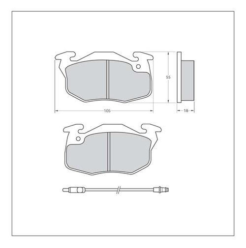 Tarox Corsa Brake Pads - Rear for Renault 19