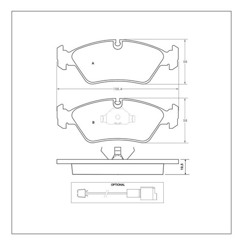 Tarox Strada Brake Pads - Front for BMW 5 Series (E28)