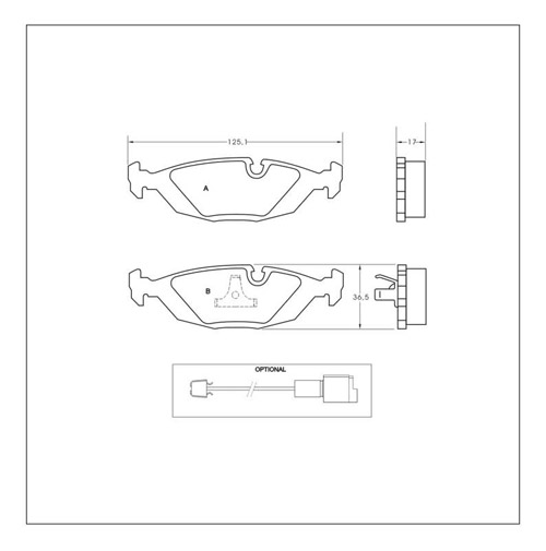 Tarox Strada Brake Pads - Rear for BMW 3 Series (E30)