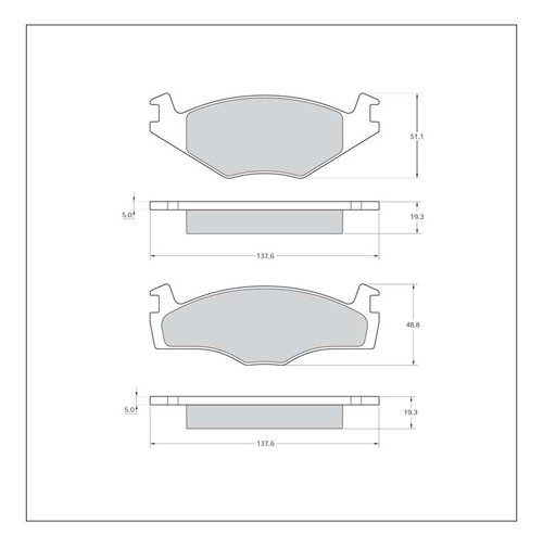 Tarox Corsa Brake Pads - Front for VW Golf Mk 3 (1H)