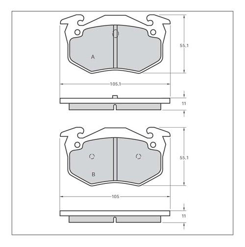 Tarox Strada Brake Pads - Rear for Renault Clio III