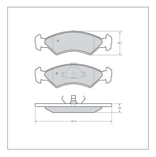 Tarox Strada Brake Pads - Front for Ford Fiesta Mk 3