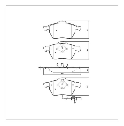 Tarox Strada Brake Pads - Front for Audi A6 (4F)
