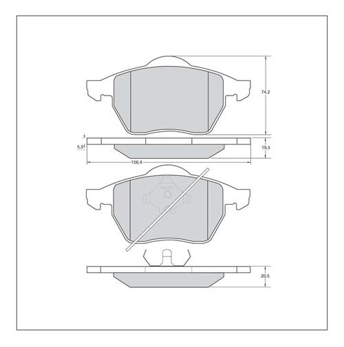 Tarox Strada Brake Pads - Front for VW Polo Mk 4 (9N/9N2/9N3)