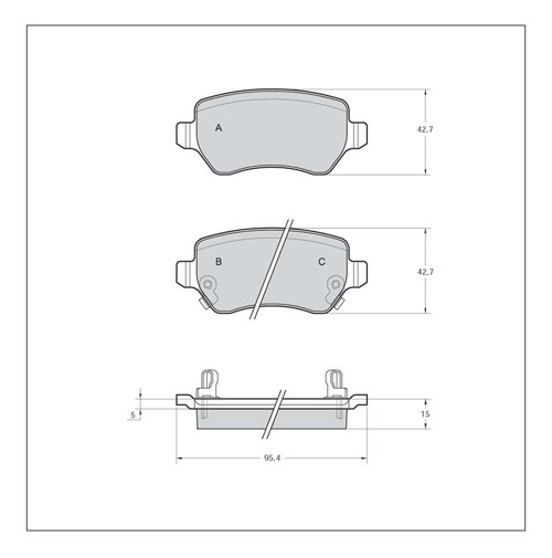 Tarox Strada Brake Pads - Rear for Vauxhall Zafira