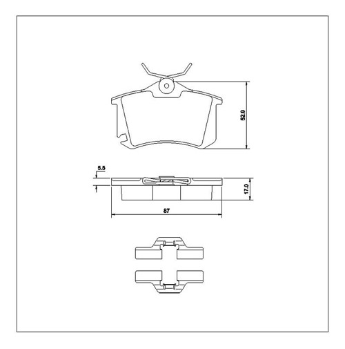 Tarox Strada Brake Pads - Rear for VW Golf Mk 5 (1K)