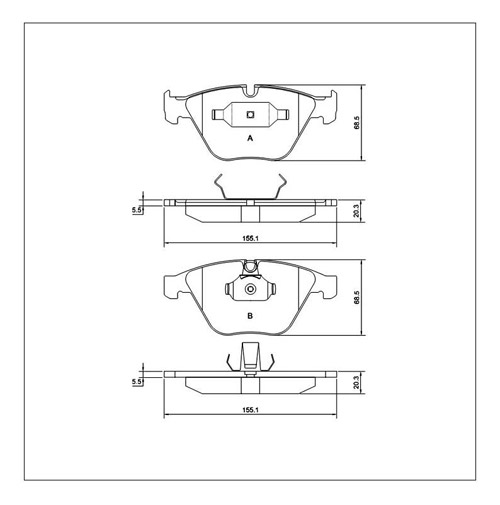 Tarox Strada Brake Pads - Front for BMW 5 Series (E60/E61)