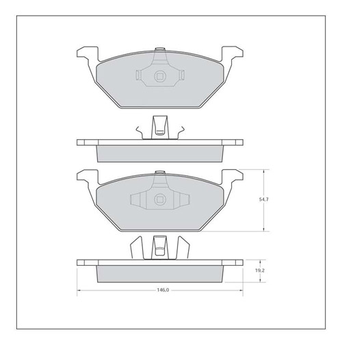 Tarox Strada Brake Pads - Front for VW Polo Mk 4 (9N/9N2/9N3)