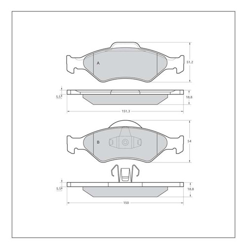 Tarox Strada Brake Pads - Front for Ford Ka Mk 1
