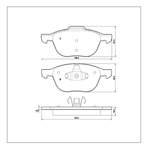 Tarox Strada Brake Pads - Front for Ford Focus CC