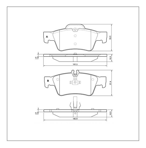 Tarox Strada Brake Pads - Rear for Mercedes E-Class