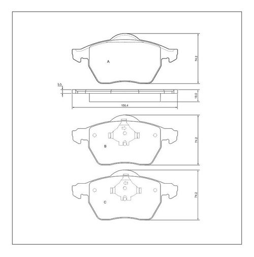Tarox Strada Brake Pads - Front for Volvo V70
