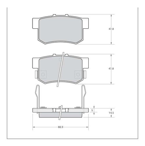 Tarox Corsa Brake Pads - Rear for Honda Civic Mk 7
