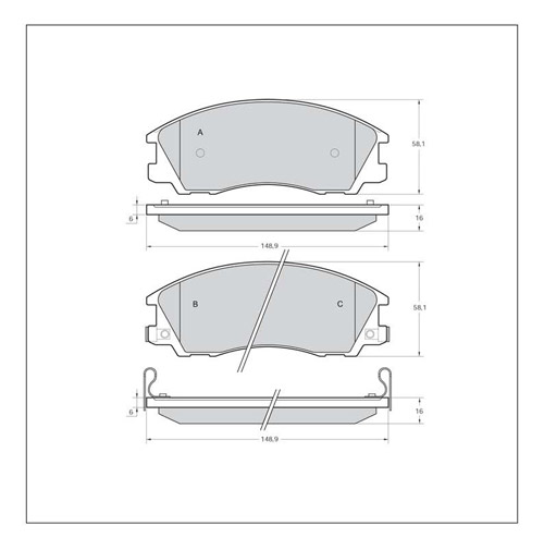 Tarox Strada Brake Pads - Front for Hyundai Terracan