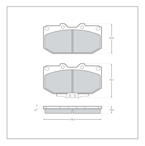 Tarox Strada Brake Pads - Front for Mitsubishi 3000GT